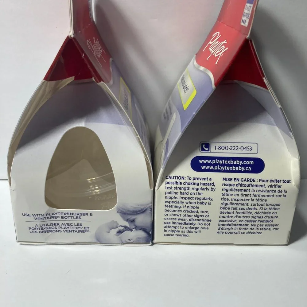 Playtex NaturaLatch Silicone Nipples 3-6M+ Fast 5 (2) Packs